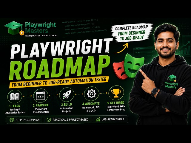 Playwright Roadmap 2026 🚀 | Beginner to Job-Ready Automation Tester