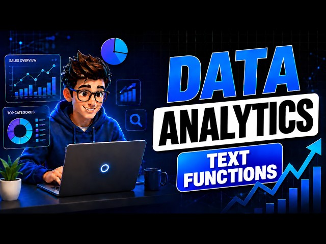 Text Functions in Excel for Data Analytics | TRIM, LEFT, RIGHT, MID, CONCAT & TEXT | Data Analytics