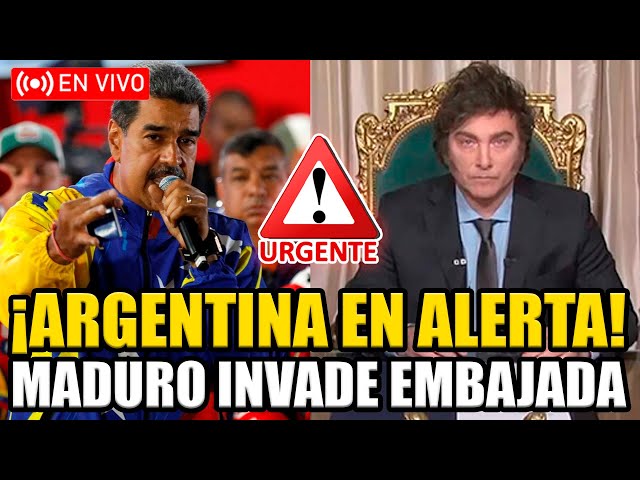🔴URGENT MADURO INVADES ARGENTINE EMBASSY MILEI ON ALERT DUE TO WAR SIGNAL! | BREAK POINT