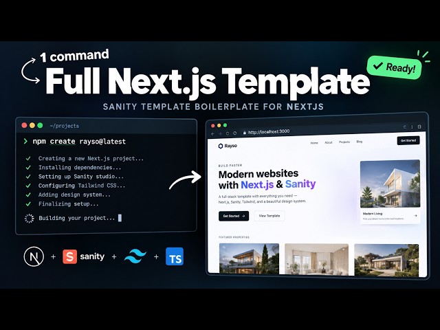 I built an npm package that scaffolds a full Next.js + Sanity template in one command
