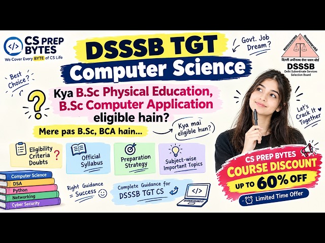 DSSSB TGT CS Eligibility 2026 | B.Sc, BCA, B.Sc Computer Application Eligible? | Full Guide