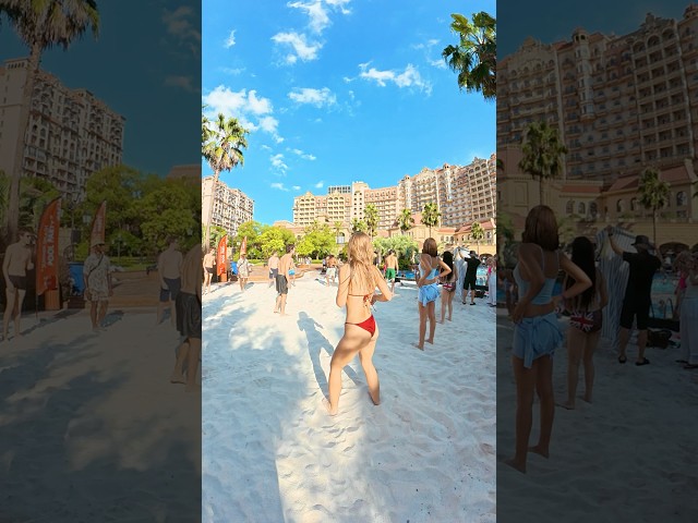 Beach Beauties Battle It Out in Volleyball! #dance #poolparty #models #shanghai