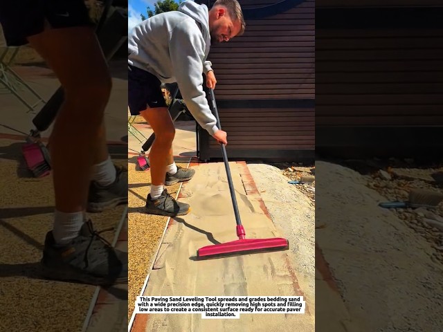 Paving Sand Leveling Tool Spreads Bedding Sand Evenly for Faster Patio Preparation & Surface Control
