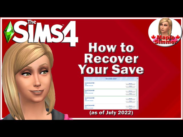 How to Recover a Sims 4 Saves as of July 2022 (Sims 4 Tutorials)