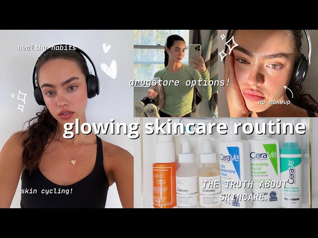 2023 skincare routine | GLOWY, drugstore, skin cycling !!!