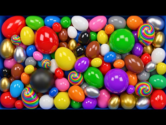 30 Surprise Eggs! Rainbow & Glitter Satisfying Slime ASMR Part 1 | Oddly Satisfying Slime ASMR
