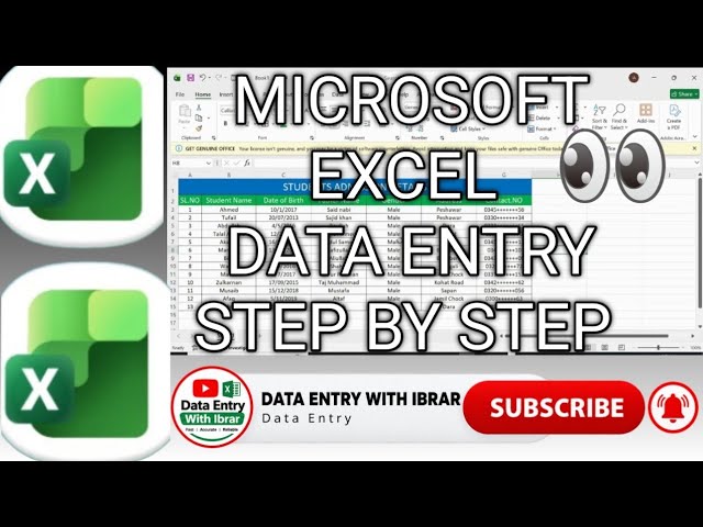 Excel Data Entry Trick 🔥 | How to Create Student Admission Form in Excel | Data Entry with Ibrar
