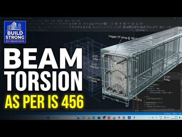 How to Design RCC Beams for Torsion Step-by-Step (IS 456) using BUILD-STRONG program