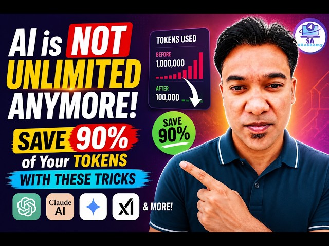 AI is NOT Unlimited Anymore! Save 90% of Your Tokens with These Tricks | Sachin Adi | SAcademy