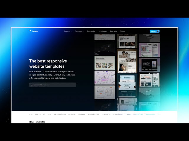How to use a Framer Template