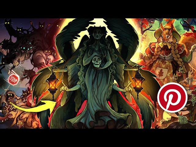Turning Pinterest images into SPOOKY characters  🦇👹🎃(CHARACTER DESIGN CHALLENGE)