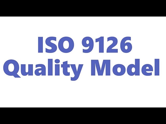 Quality Concepts | Quality Control Objectives | ISO 9126 Quality Model