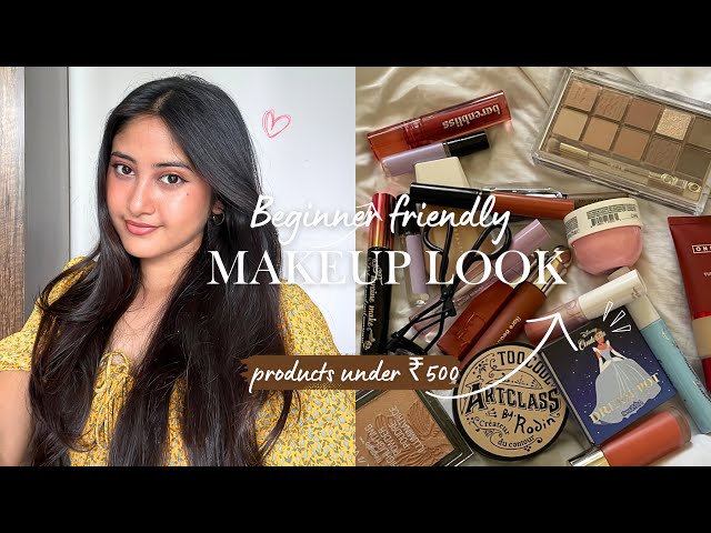 Beginner friendly summer makeup look | products under 500 💖