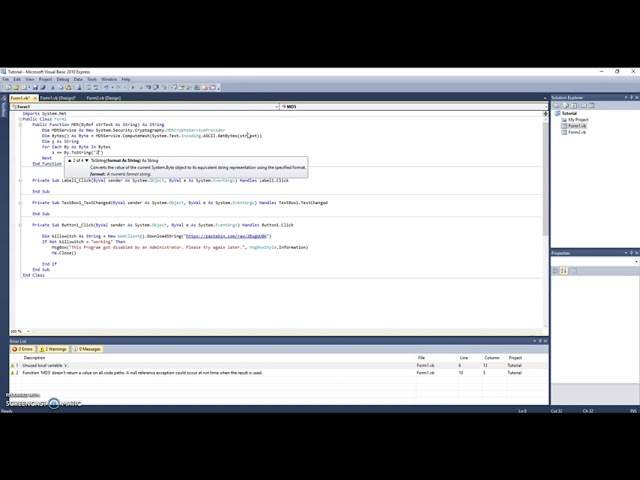 VB Tutorial #3 - How to make a High Protected Key Login System