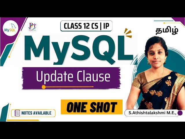 Update Clause | MySQL Class 12 CS | Class 12 IP | Database Concept | One Shot | Tamil | Class 12 CS