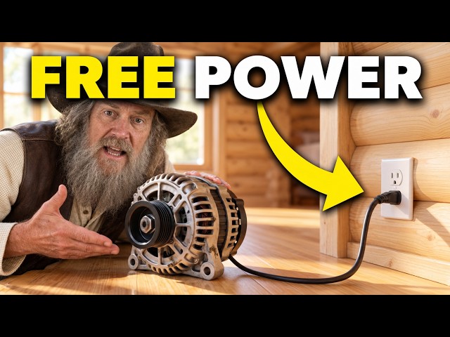This $60 AUTOZONE ALTERNATOR Powers A Whole Cabin WITHOUT A Generator. Why Aren't We Using Them?!