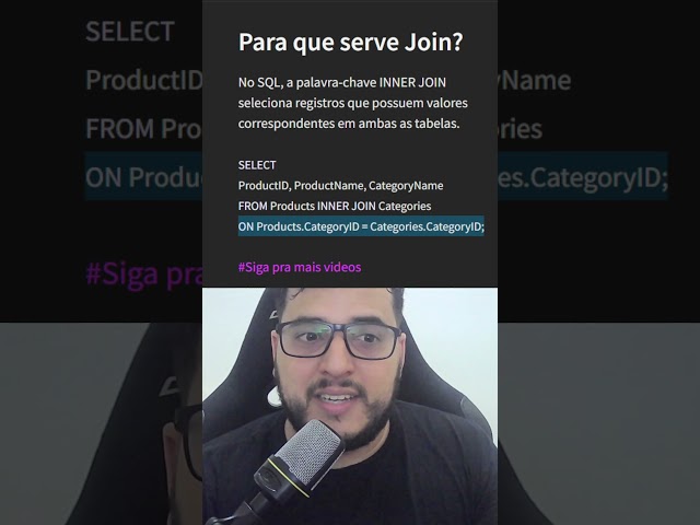 Para que serve o join / inner join no sql ? #shorts #code #programação #sql #15