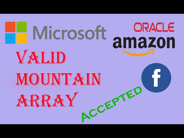 LeetCode 941. Valid Mountain Array C++ Code Simple Solution