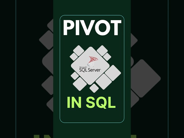 PIVOT in SQL | SQL interview questions | sql tutorial #sql #sqltutorial #sqlserver