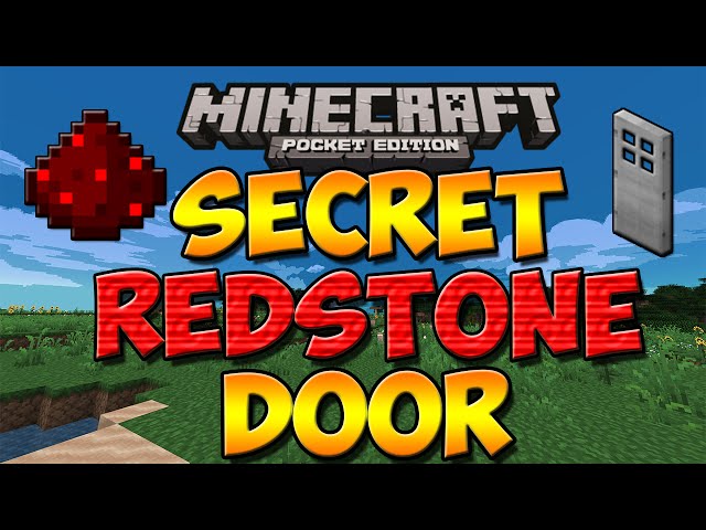 Minecraft Pocket Edition- Secret Redstone Door + TUTORIAL