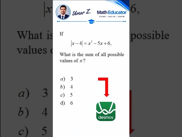Solve This SAT Question in Seconds with Desmos!