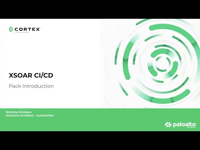Cortex XSOAR CI/CD: Automate Your Security Content