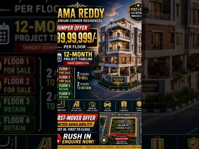 RAMA REDDY  Only 2 Corner Floors Left — Enquire Now #Shorts