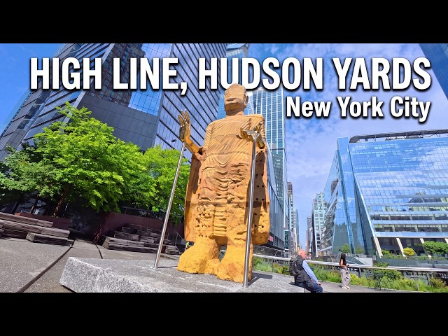 Exploring NYC High Line & Hudson Yards | Giant Buddha Sculpture at The Spur (4K Walk)