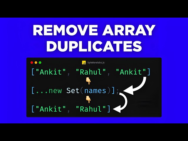 How to Remove Duplicates From an Array