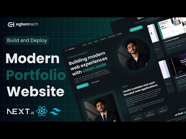 Build and Deploy a Modern Developer Portfolio Website | Next.js 16, Tailwind CSS & TypeScript