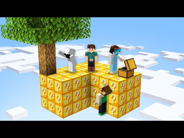 I Put 4 YouTubers on Lucky Block Skyblock