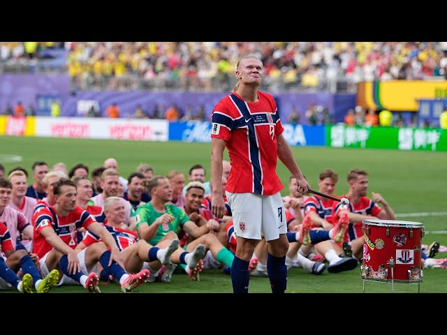 Haaland leads the Viking Row for Norway fans after winning Brazil