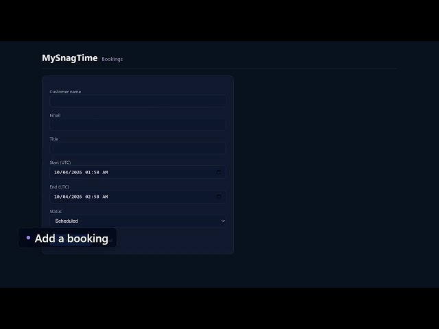 My Snag Time - a free app template you own | Ask2App