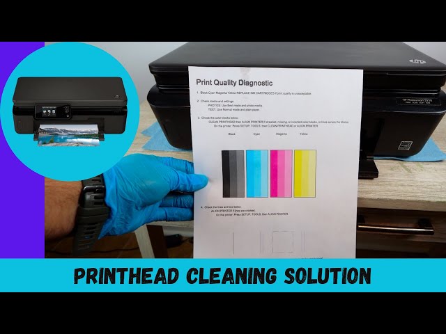 HP Photosmart 5520 6510 6520 7520 - How To Unclog - Not Printing Black, Color, Blank Pages [FIXED]