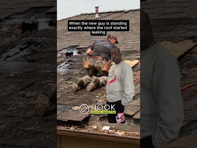 Every roofing crew has had this moment😭