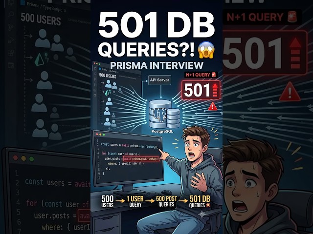 Prisma Interview Question: Why Is Your API Making 501 DB Queries? 🚨