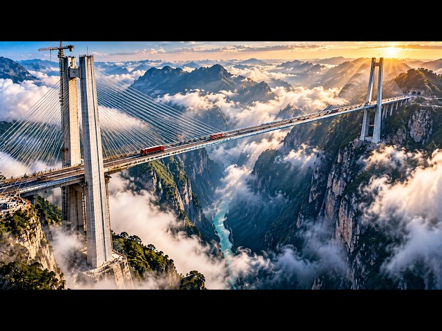 How China Built an Impossible Bridge 1,854 Feet Above a Canyon