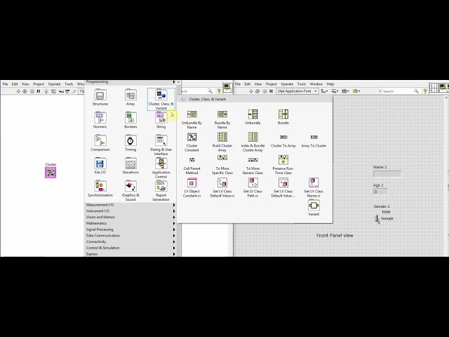 Tutorial on How to use Cluster in LabVIEW
