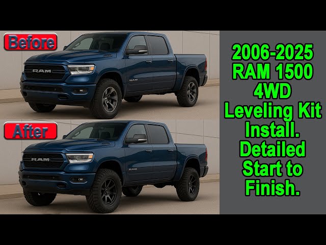 2006-2025 RAM 1500 4WD Leveling Kit Install Detailed DIY Start to Finish.