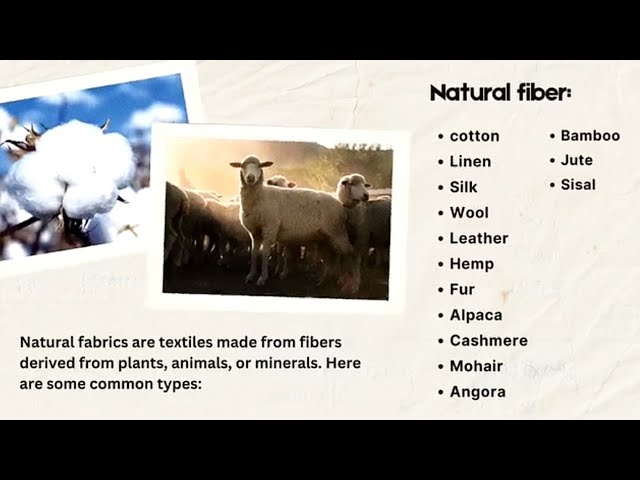 Natural Fabrics | Types | Properties | uses - Part 1