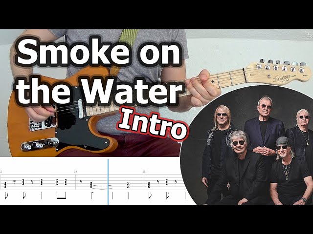 Deep Purple - Smoke on the Water Intro Guitar Riff (with Tabs)