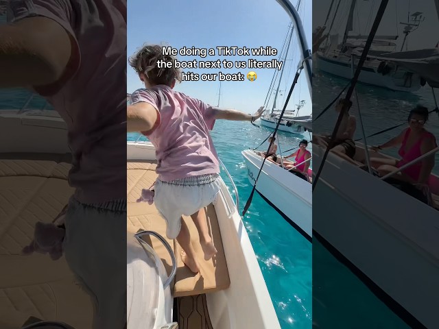 This boat crashed into us: