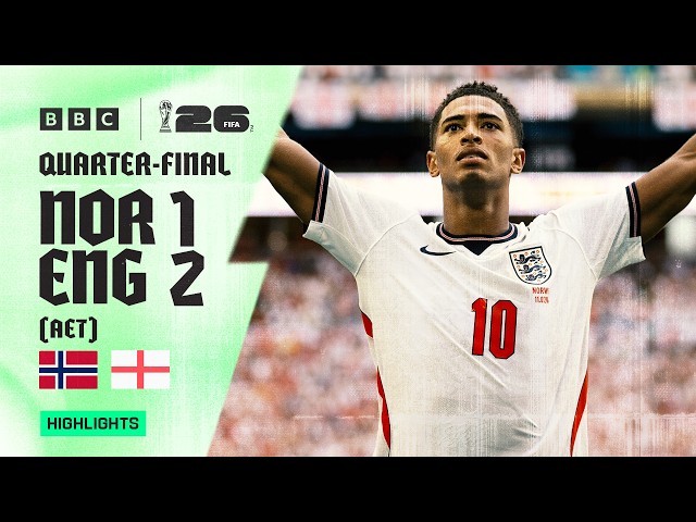 Norway 1-2 England (AET) Highlights 🇳🇴🏴󠁧󠁢󠁥󠁮󠁧󠁿 | 2026 FIFA World Cup | Quarter-Finals