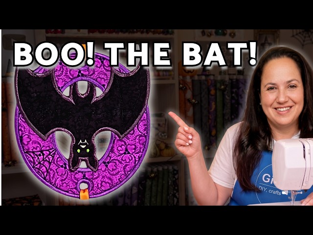Sweet Pea BOO Wall Hanger Bat Letter O: ITH Halloween Sew Along