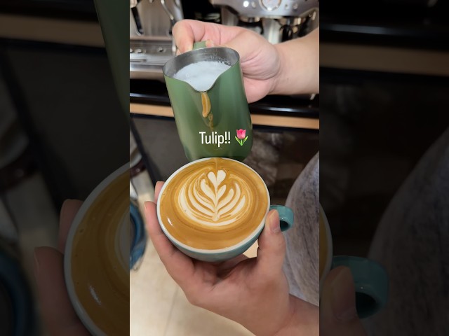 Watch My Tutorial! 🌷 #latte #latteart #espresso #coffee #coffeeart #basic #tutorial #fyp