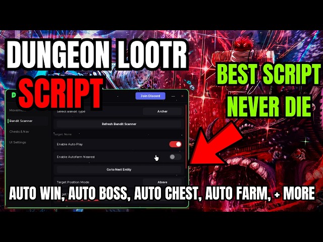 [ NEW, FREE ] Roblox Dungeon Lootr OP Script | Auto Farm, Auto Play, Auto Chest, Auto Boss, + More