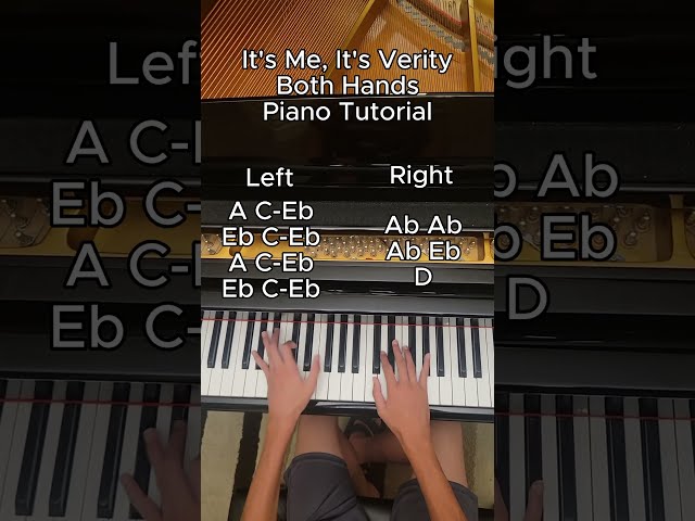 It's Me, It's Verity Piano Tutorial (Both Hands, Easy) | Horror Skunx