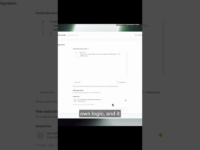 Run Code in Automation Hub: your own transformation in JavaScript #SyneriseBites