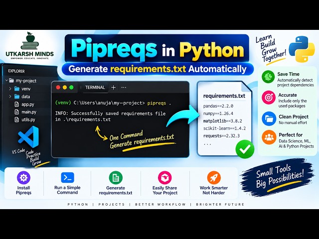 Pipreqs in Python | Generate requirements.txt Automatically
