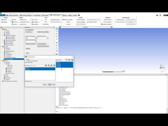 Transfer Data from One Fluent Case to Another Using Interpolation Files
